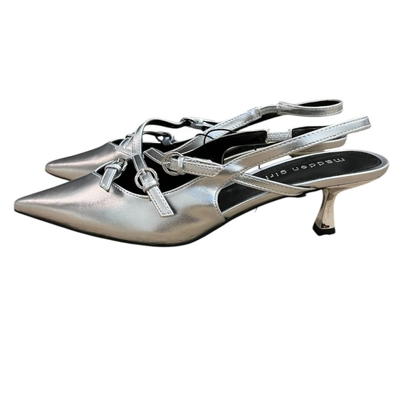 Madden Girl Metallic Silver Mini Pump Heels Size: 9 - Picture 6 of 6